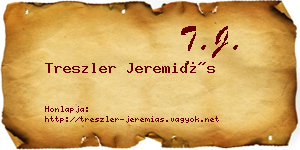 Treszler Jeremiás névjegykártya